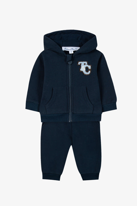 Insiemi Jogging - Blu navy cotone a Cappuccio - Image principale