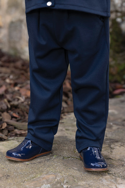 Ensemble Jogging - Marine festonné - Image principale