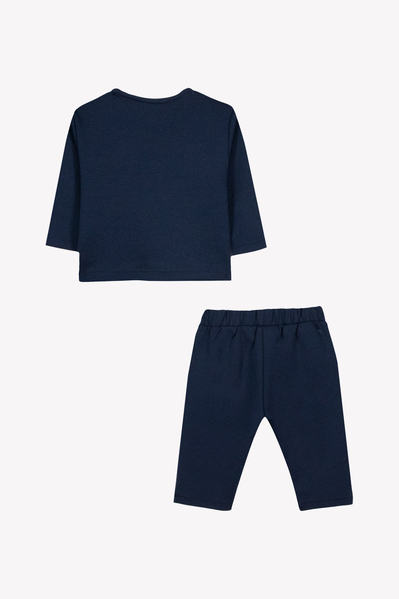 Ensemble Jogging - Marine festonné