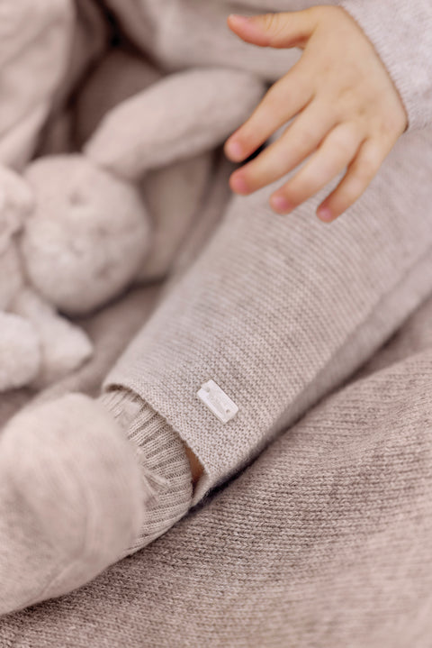 Ensemble long - Beige laine col rond - Image principale
