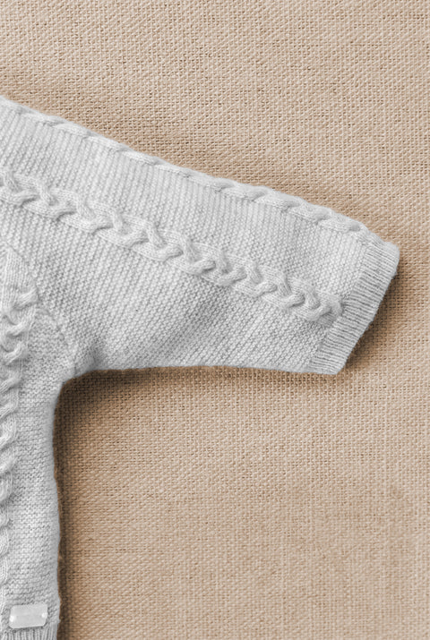Outfit Lang - Grau Heidekraut Wolle verdreht - Image principale