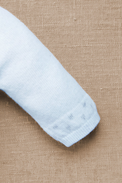 Ensemble long - Bleu ciel laine ourson - Image principale