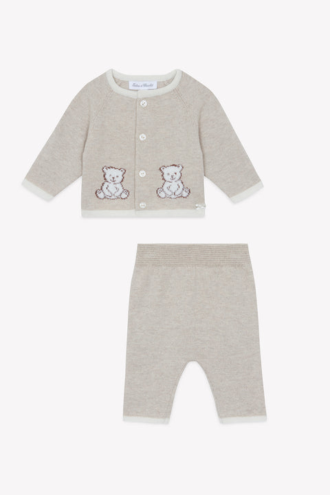Ensemble long - Ecru coton boutons - Image principale