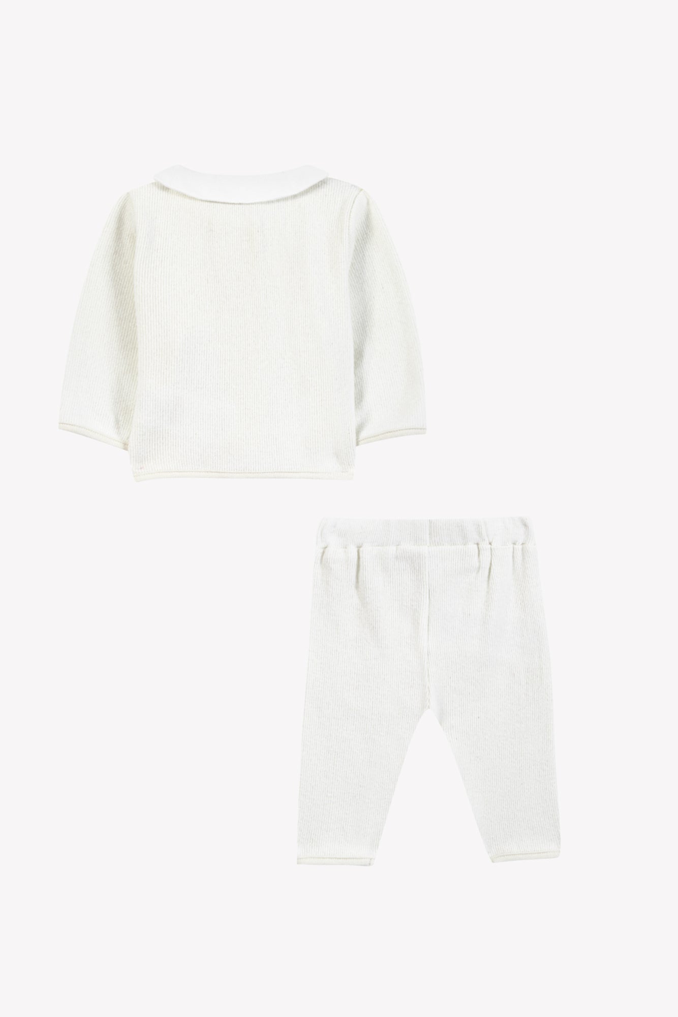 Ensemble long - Ecru coton col Claudine