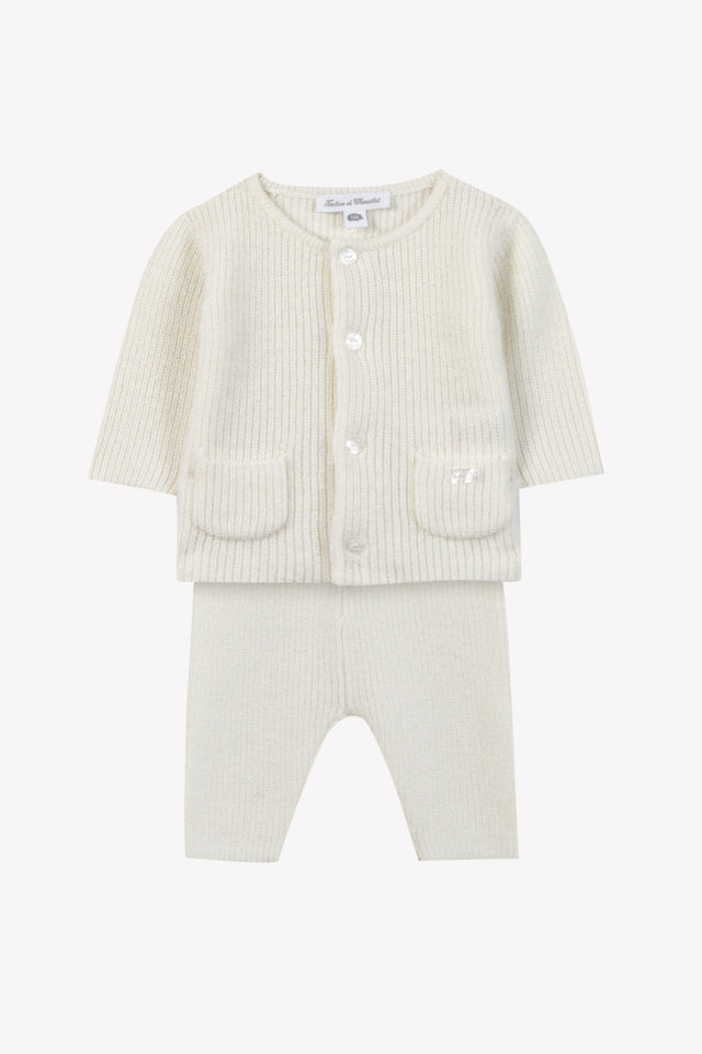 Ensemble long - Laine Ecru tricot - Image principale