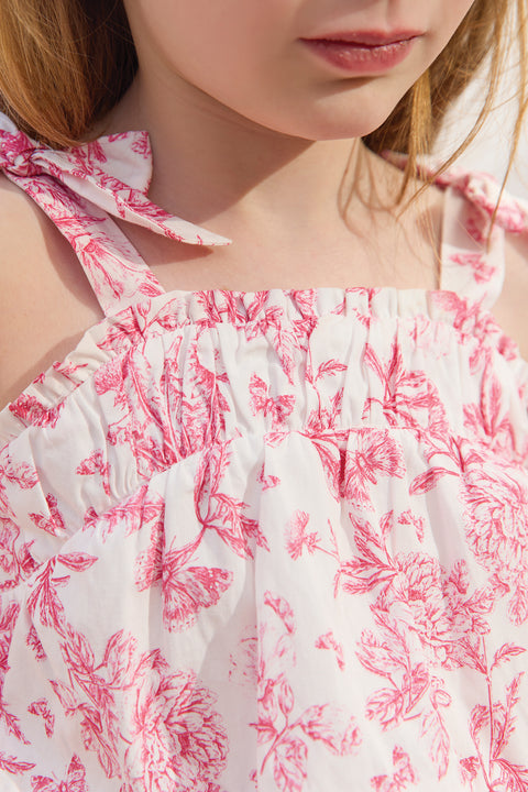 Ensemble court - Rose coton volanté - Image principale