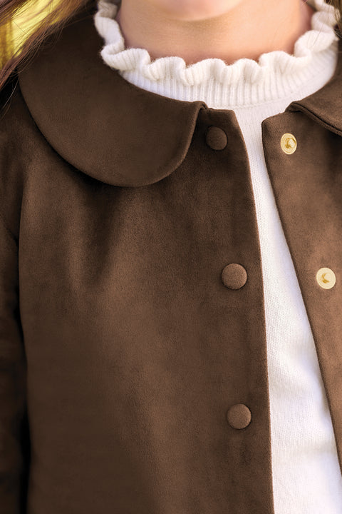 Veste - Brun col claudine col claudine - Image principale