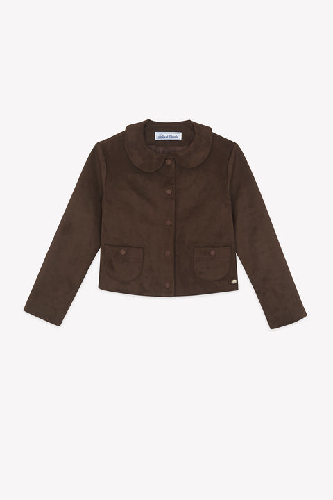 Veste - Brun col claudine col claudine - Image principale