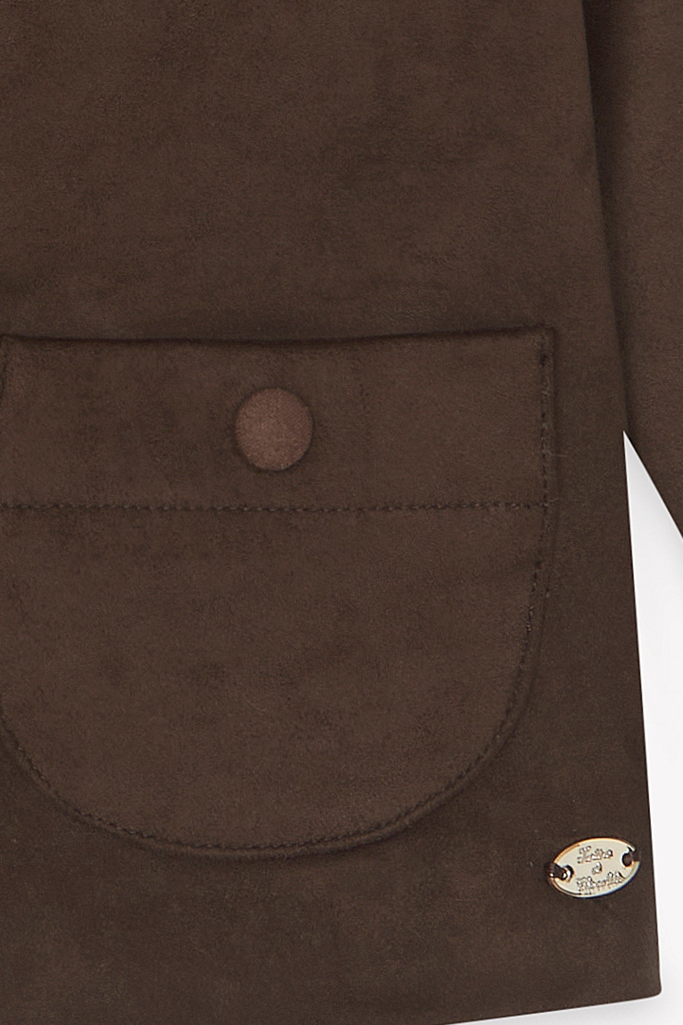 Veste - Brun col claudine col claudine