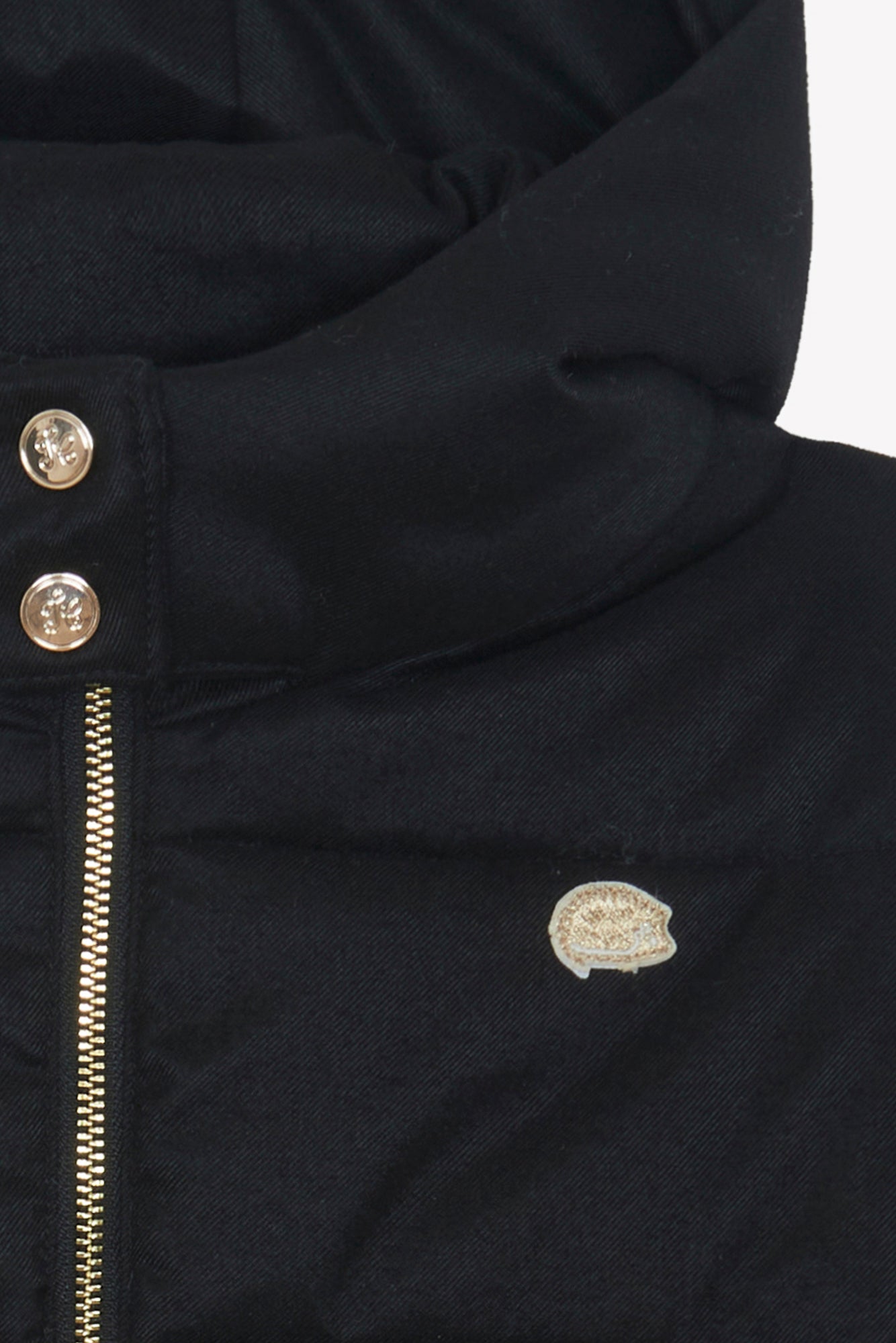 Manteau - Noir capuche nœuds