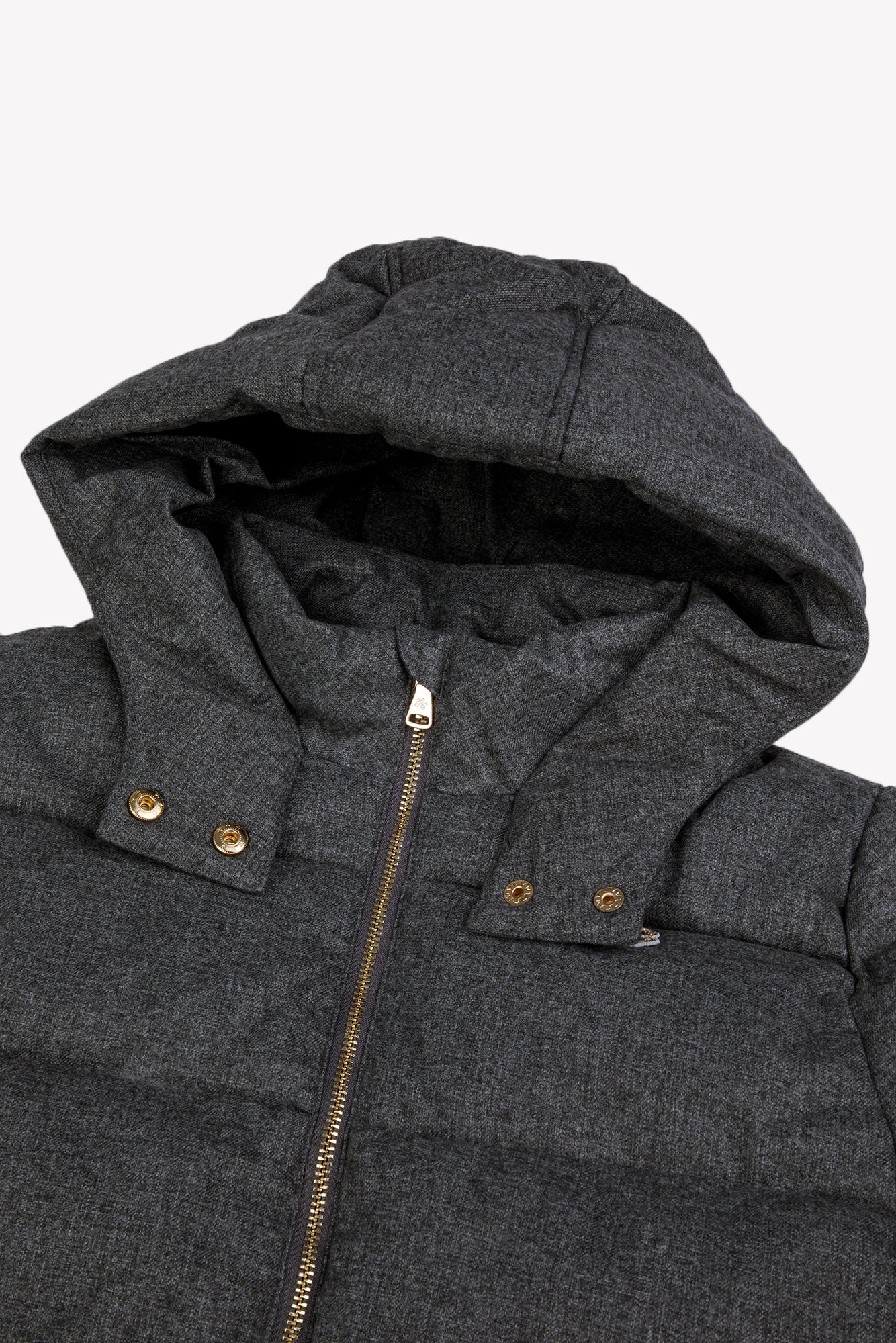 Manteau - Gris chiné capuche nœuds