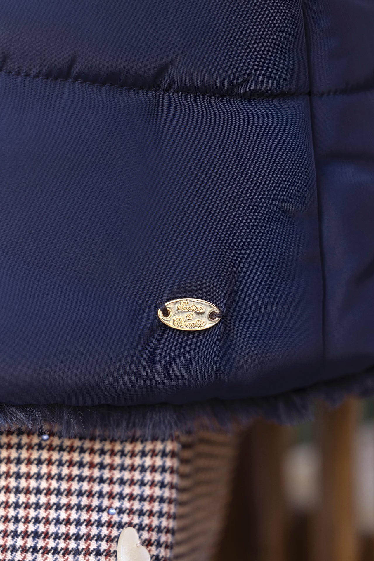 Manteau - Marine réversible imitation fourrure