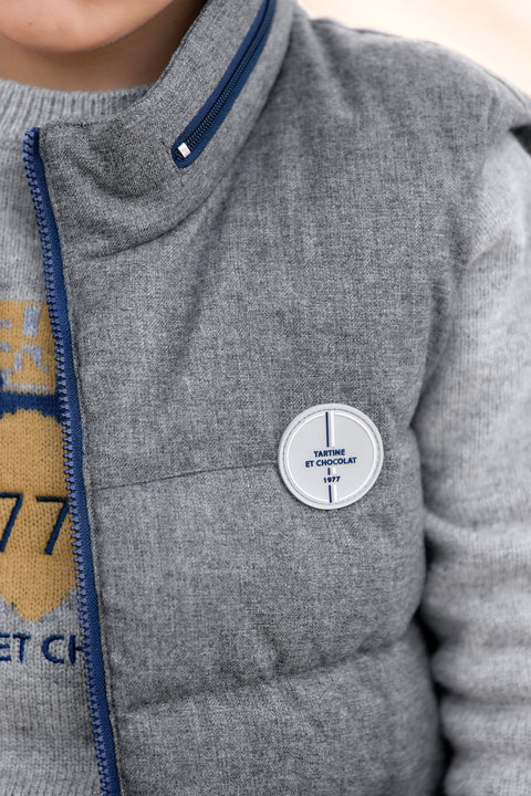 Down jacket sleeveless - Grey heather - Image principale