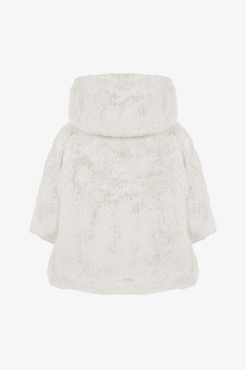 Manteau - Ecru imitation fourrure - Image principale