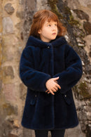 Manteau - Marine imitation fourrure