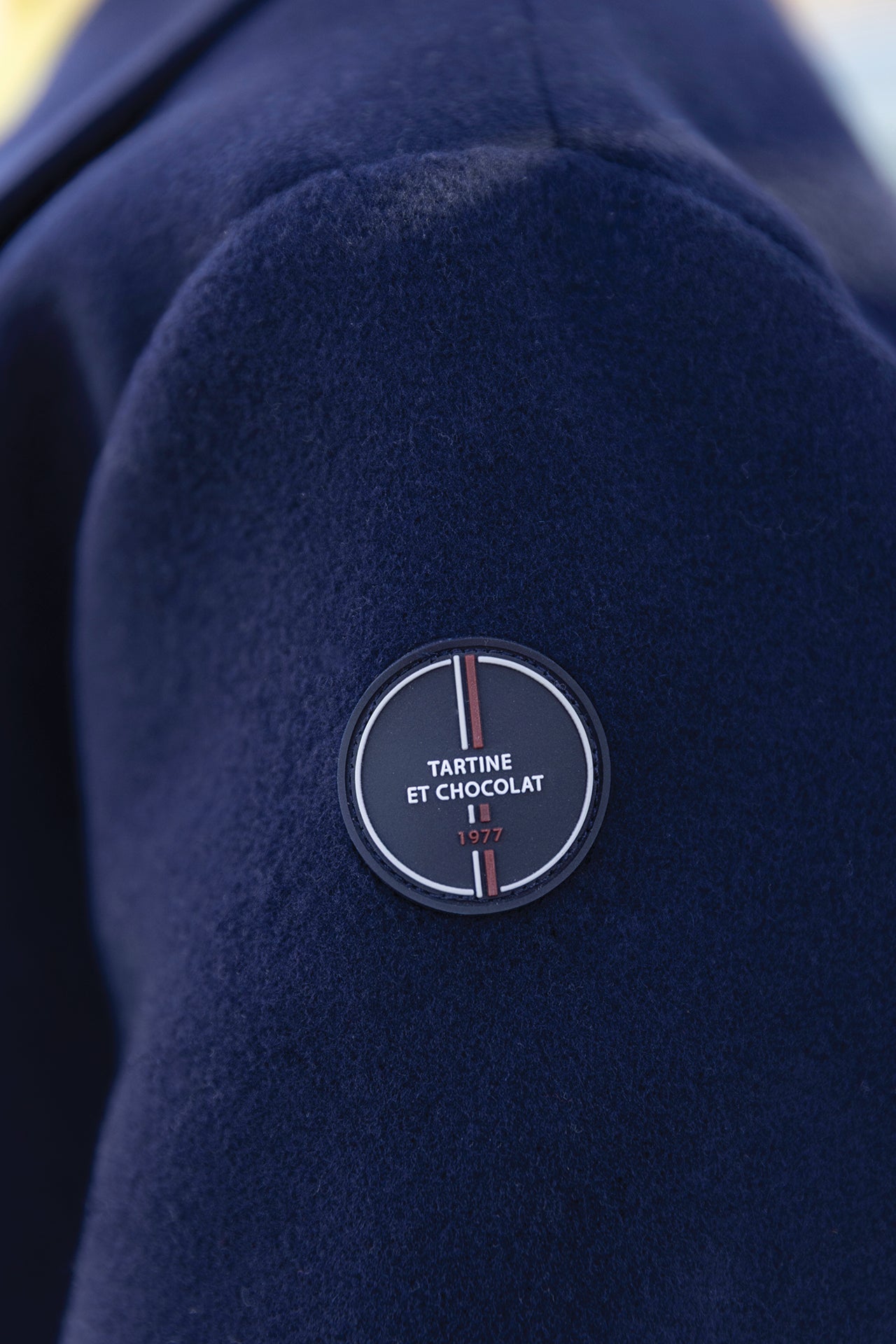 Manteau - Marine laine col châle