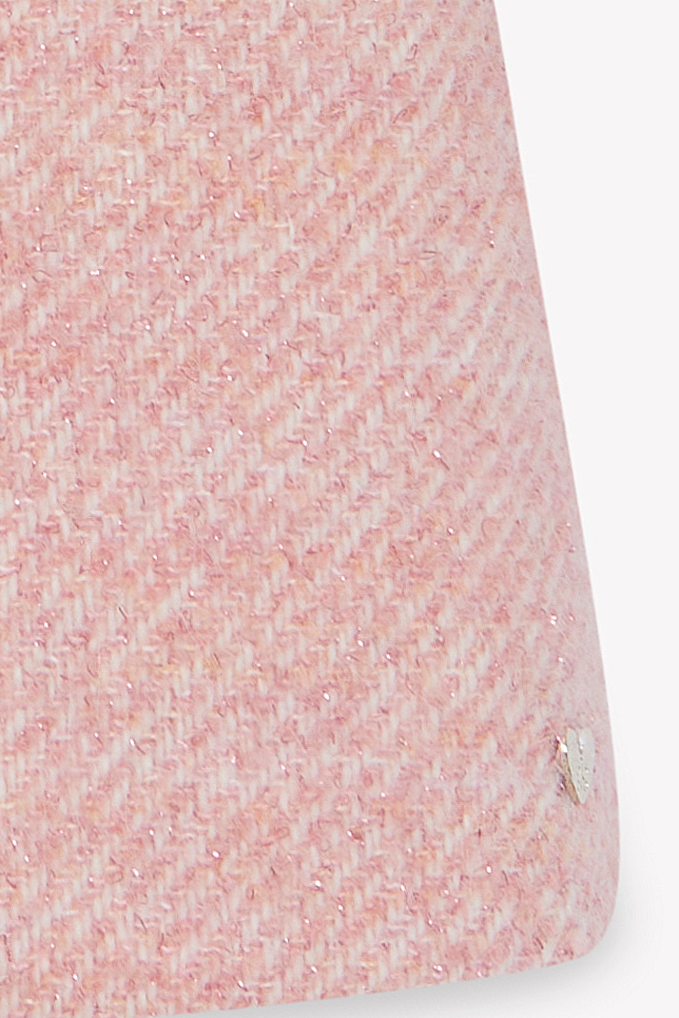 Manteau - Rosée laine tweed col imitation fourrure