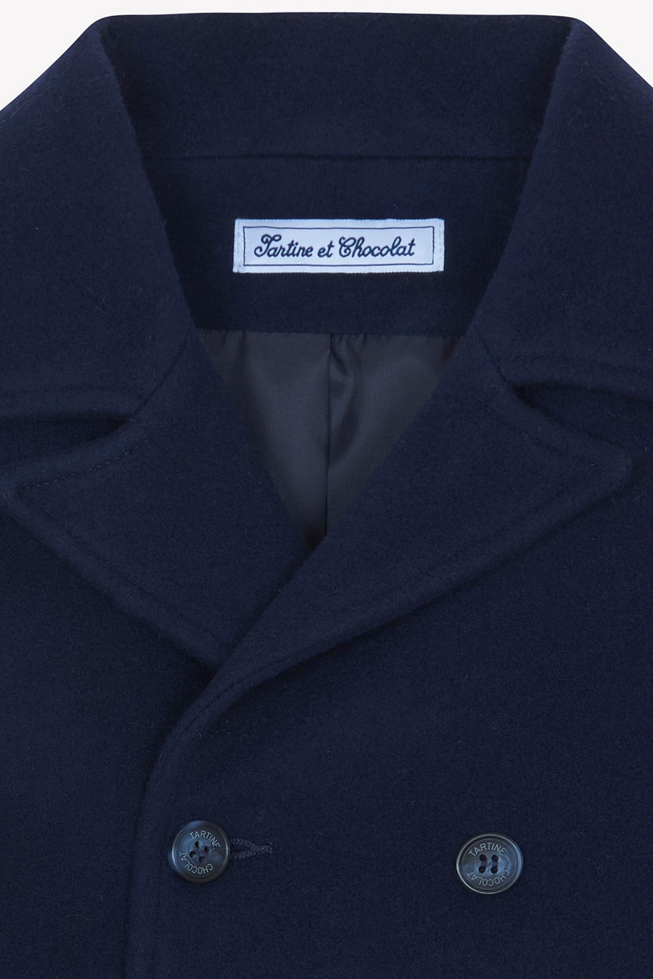 Manteau - Marine laine boutons