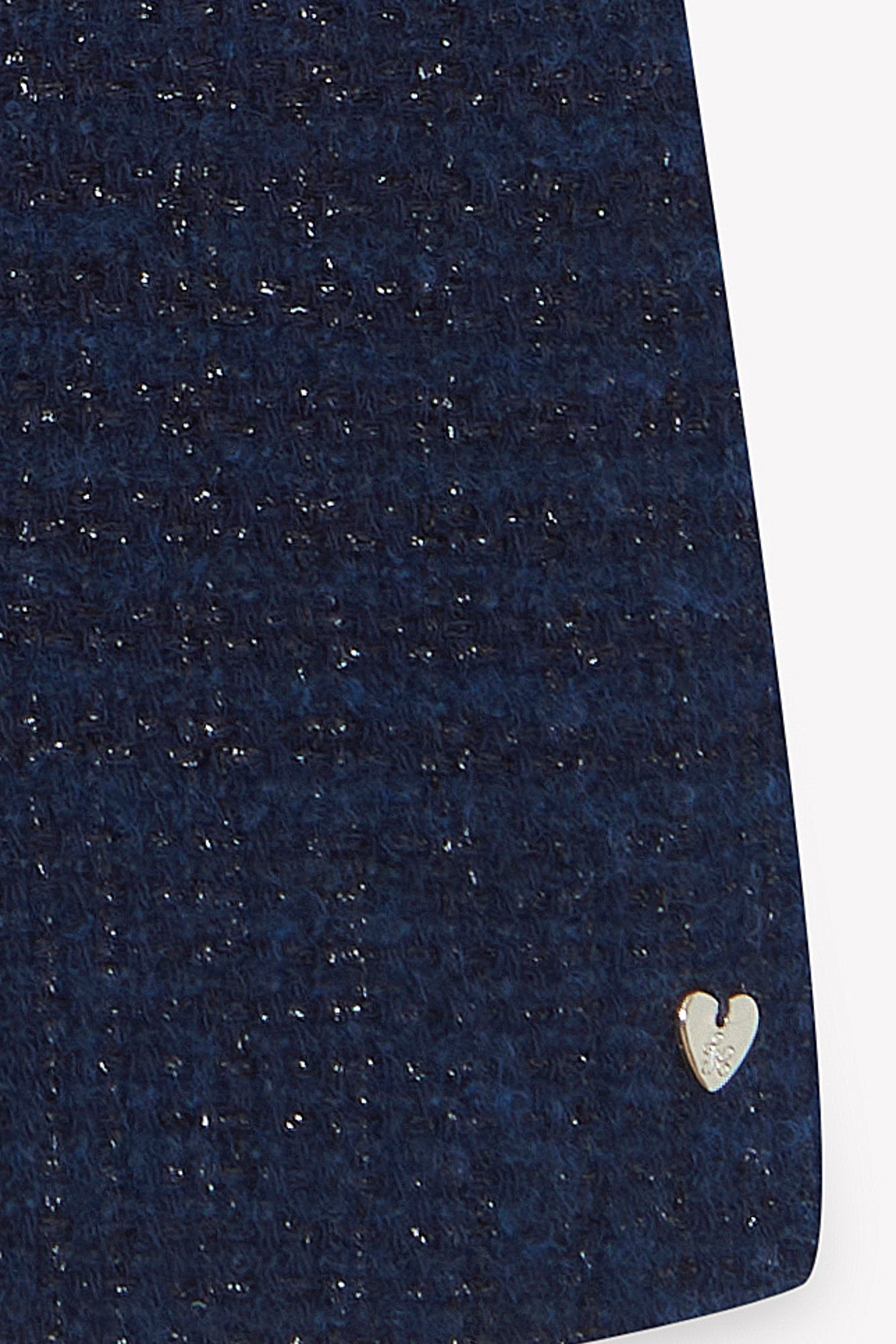 Manteau - Marine tweed col claudine