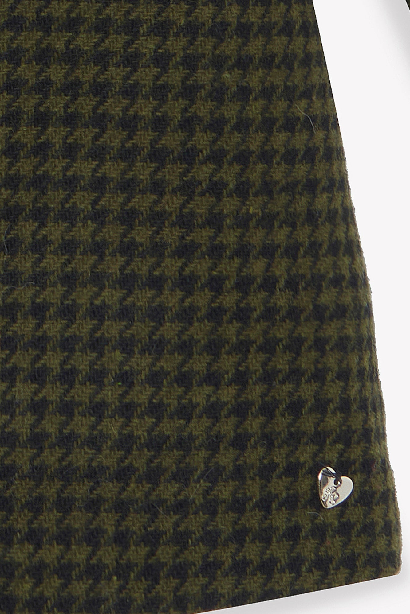 Manteau - Olive laine pied de poule