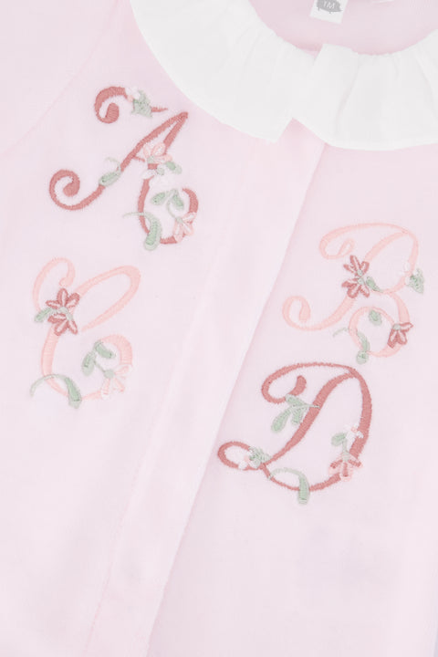 Pajamas - Pale pink Velvet Embroidered - Image principale