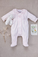 Pyjama - Rose pâle velours écusson TC