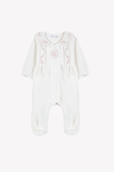 Pyjama - Ecru velours écusson TC - Image principale