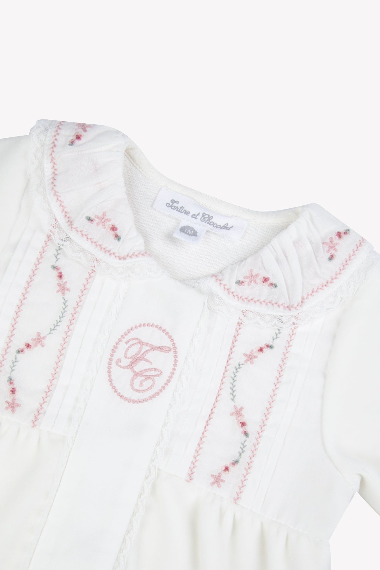 Pyjama - Ecru velours écusson TC