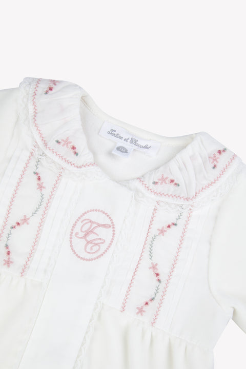 Pyjama - Ecru velours écusson TC - Image principale