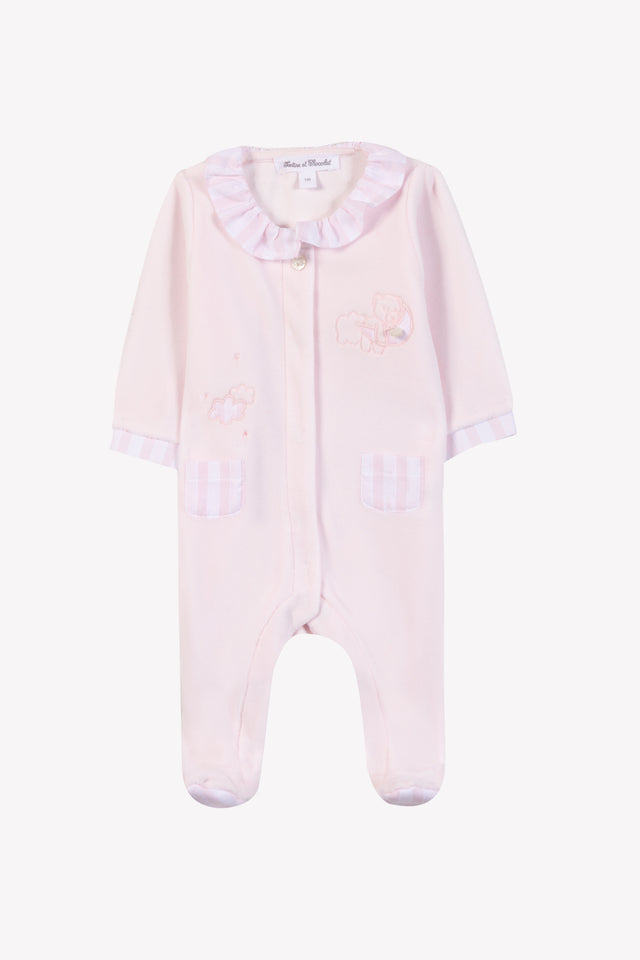 Pajamas - Pale pink Velvet Stripes roses - Image principale