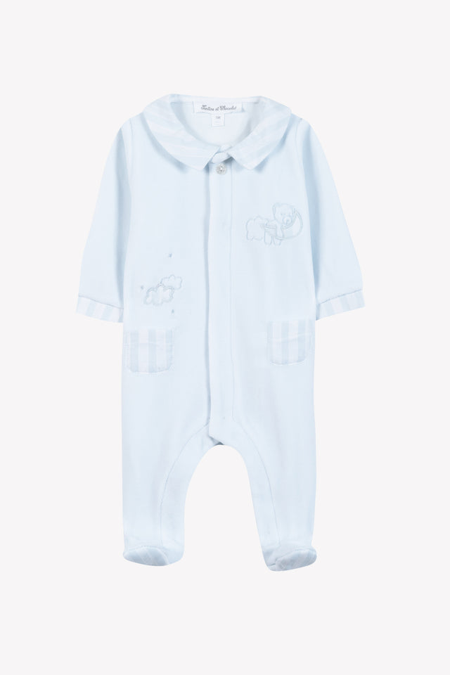 Pajamas - Sky blue Velvet Stripes blue - Image principale