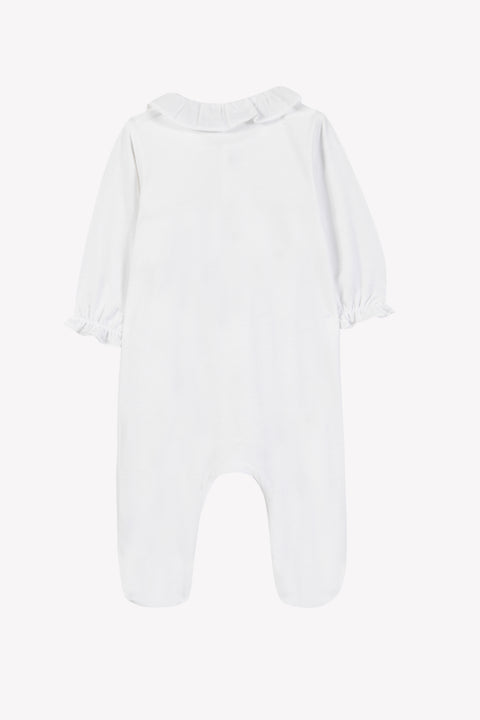 Pajamas - White cotton Scalloped - Image principale
