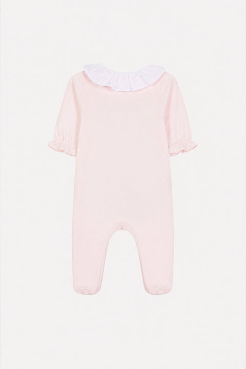 Pajamas - Pale pink cotton Peter pan collar gathered - Image principale