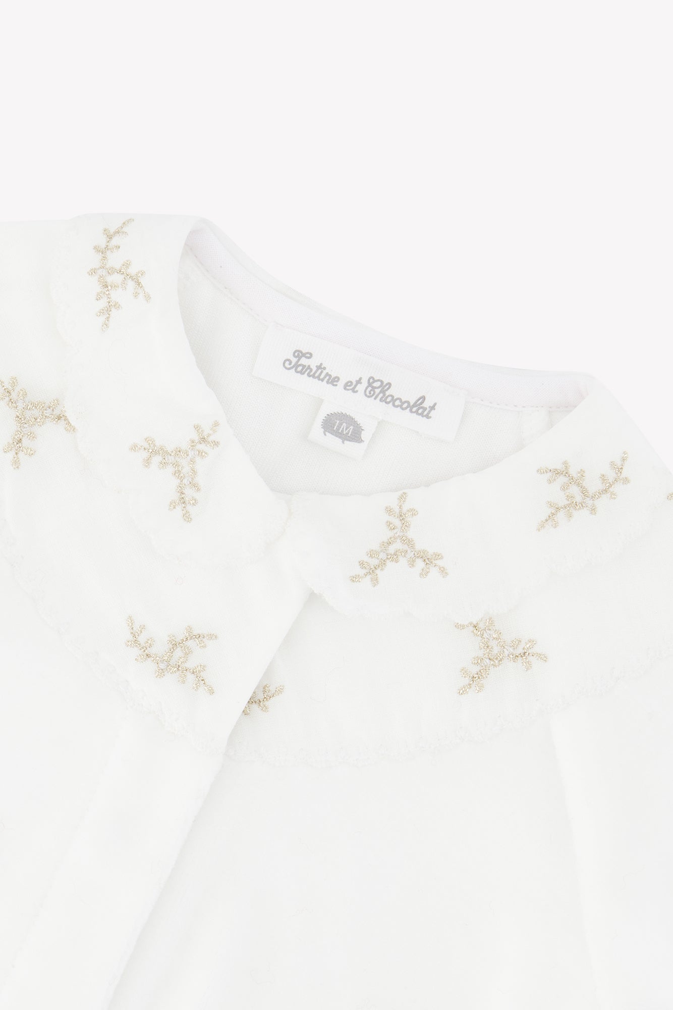 Pajamas - White Velvet Embrodery
