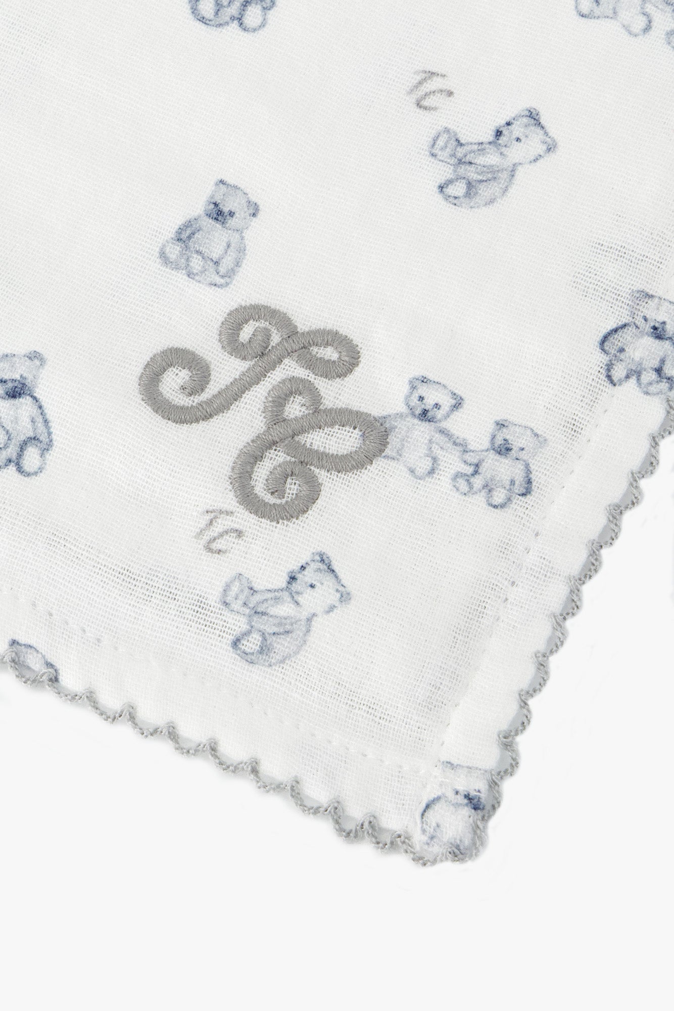 Lange - Ecru coton imprimé ourson