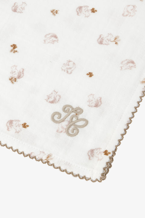 Lange - Beige clair coton imprimé écureuil - Image principale