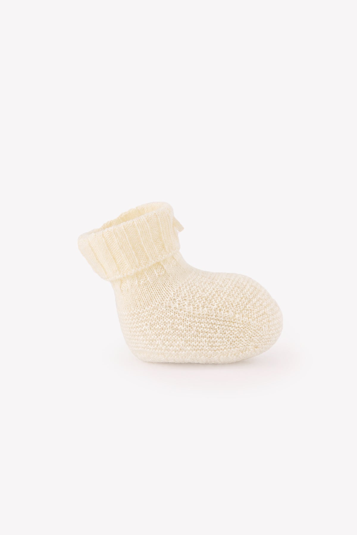 Slippers - Ecru kasjmier gebreid
