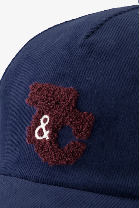 Cappy - Marineblau gerippt Stickerei - Image principale