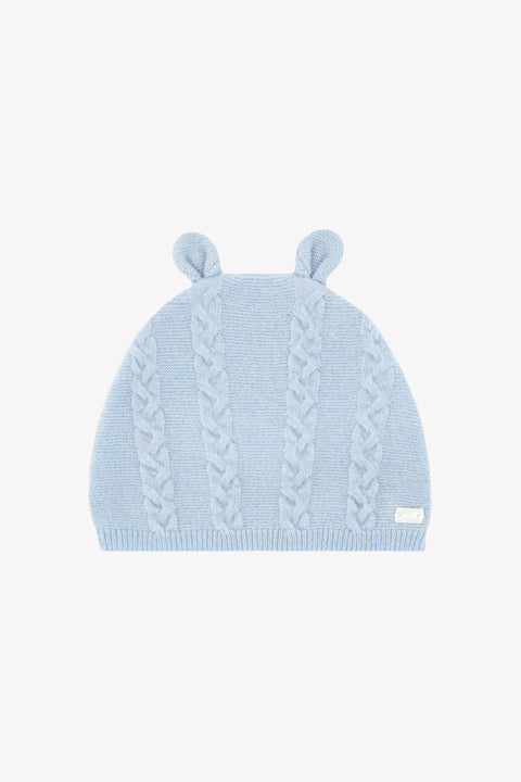 Berretto - Blu disattivato Lana Cashmere piccolo orsetto - Image principale
