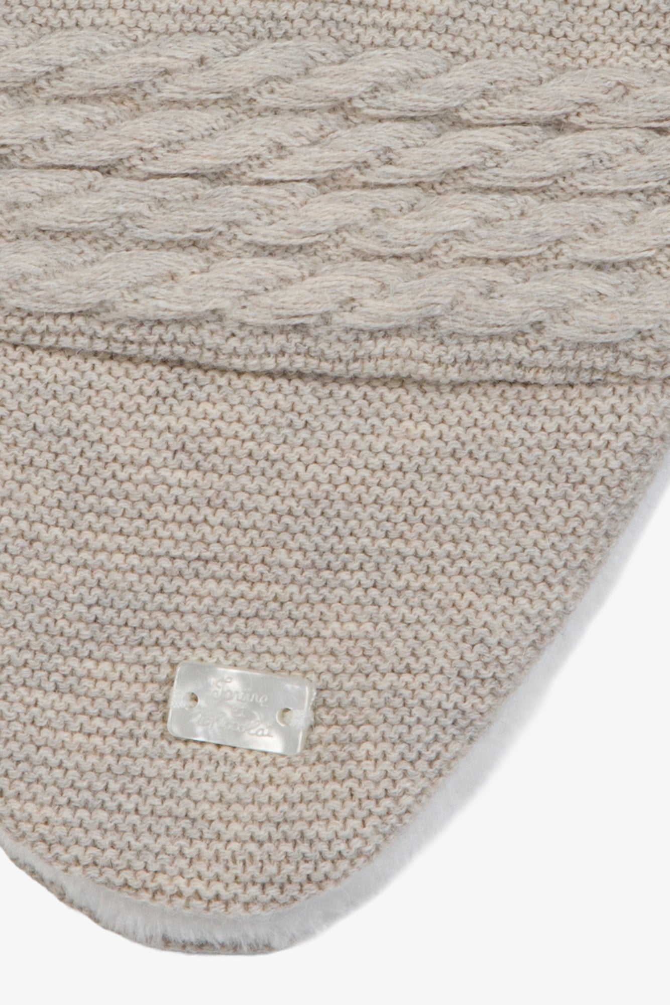 Bonnet - Beige chiné imitation fourrure