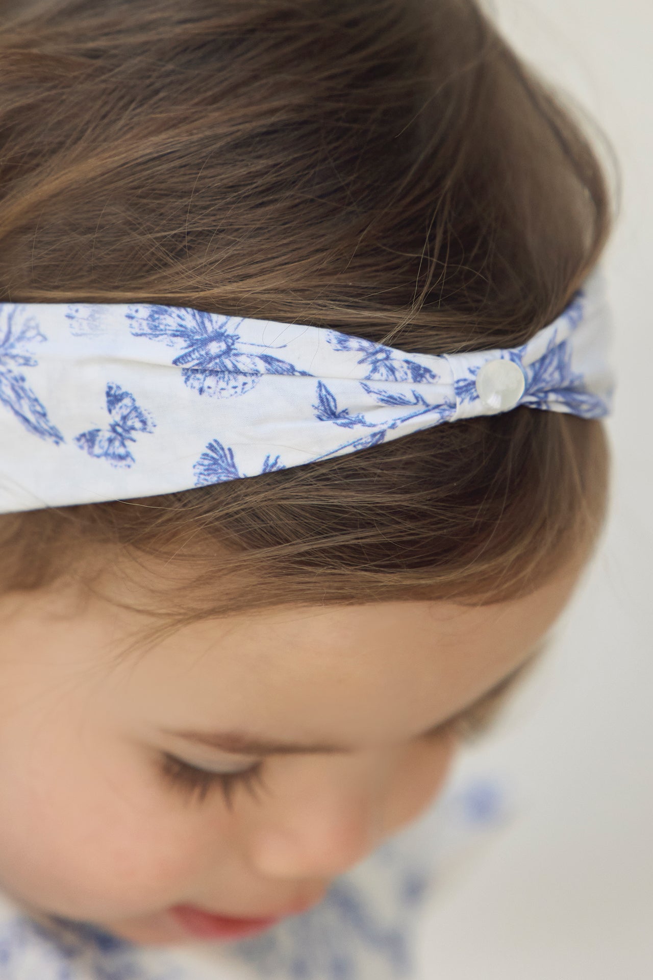 Stirnband - Blau bedruckte Baumwolle Inspiration toile de jouy