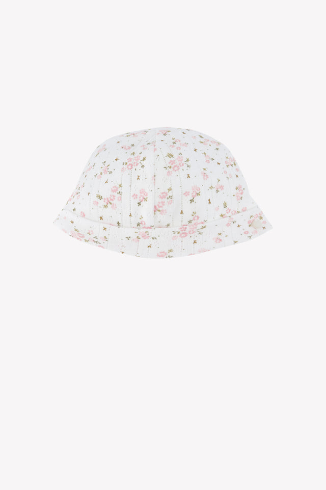 Beanie - Ivory cotton Print flowery - Image principale