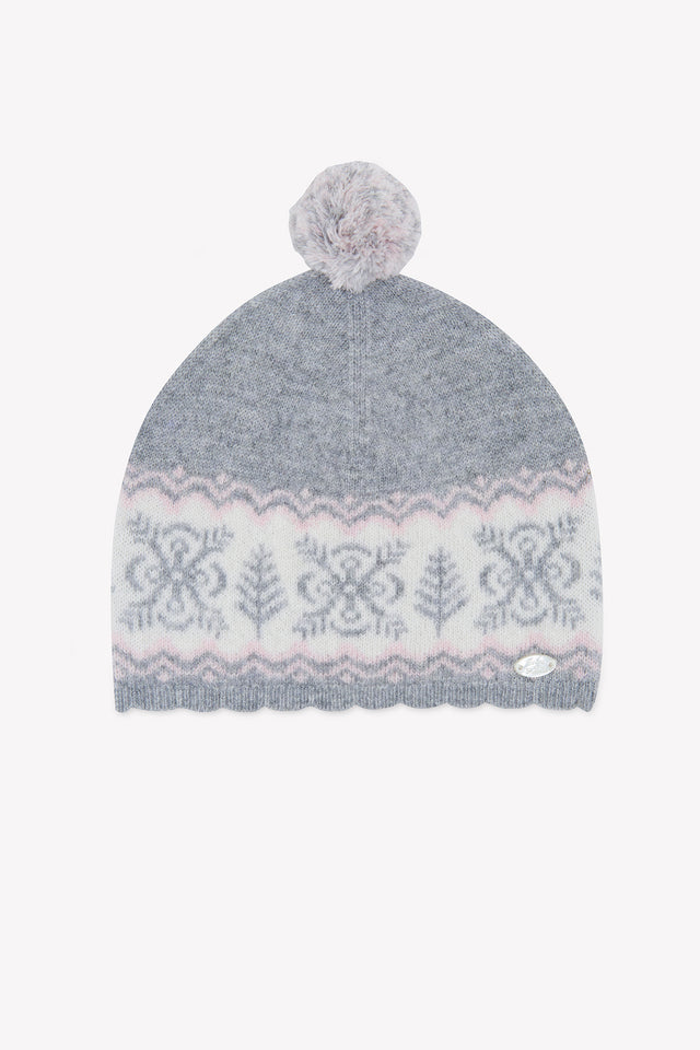 Beanie - Grey medium Knitwear ribbed Stripes - Image principale