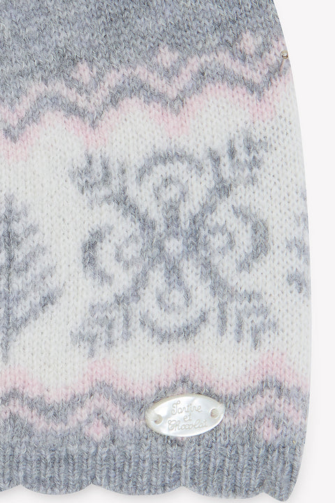 Beanie - Grey medium Knitwear ribbed Stripes - Image principale
