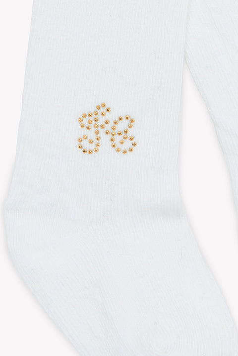 Collant - Ecru coton perles - Image principale