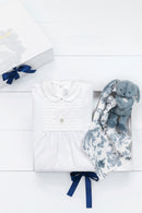 Coffret - Imprimé inspiration Toile de jouy bleu