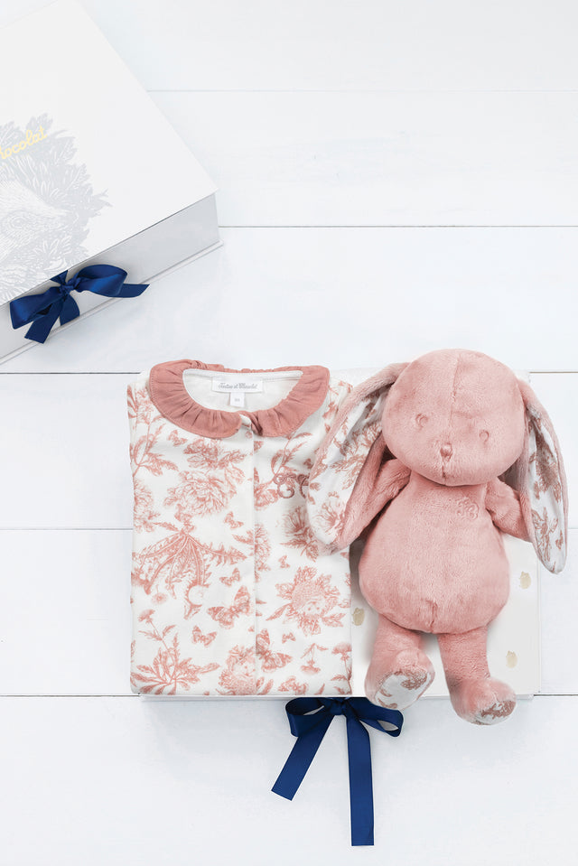 Coffret - Imprimé inspiration Toile de jouy rose - Image principale