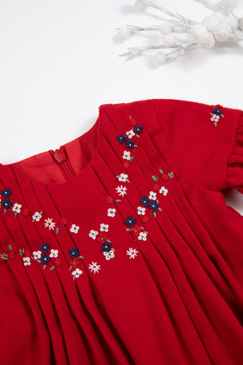 Vestido - Rojo franela Bordadoth - Image principale