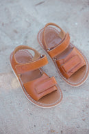 Sandals - Cognac brown leather