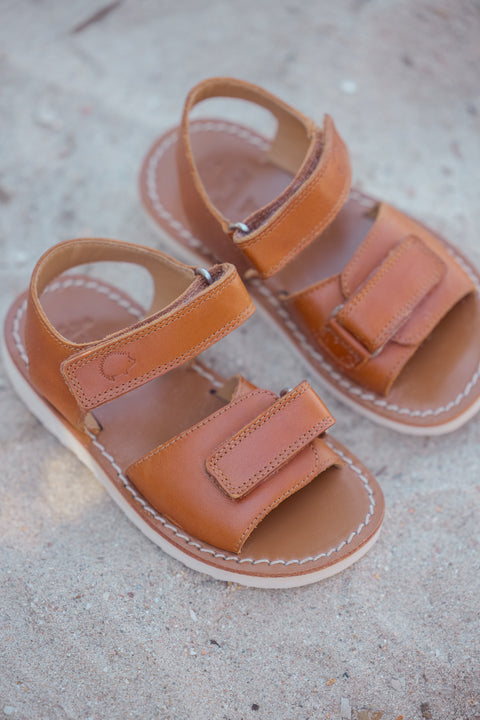 Sandals - Cognac brown leather - Image principale